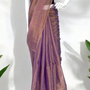 JHANKAR - Tissue Linen Saree