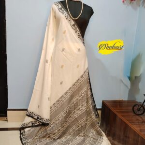 MRIDULA Saree – Pure  Masrize Cotton | White