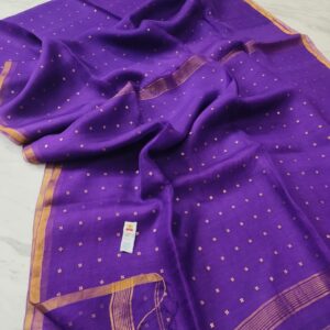 Sundari | Elegant Maslin Saree | Purple color