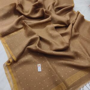 Sundari | Elegant Maslin Saree | Brown color