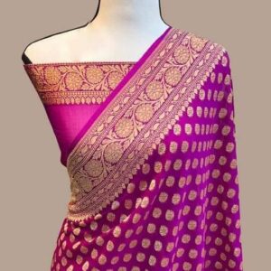 Radhika | Body boota weaveing design saree | Fuccia