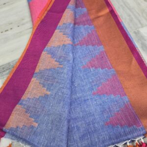 Amrit |  Linen saree | Light blue