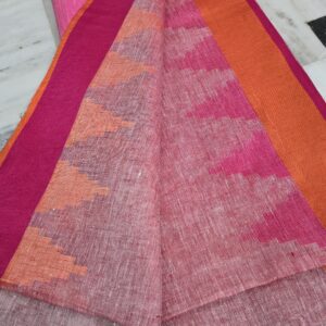 Amrit |  Linen saree | Pink