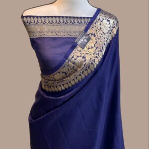 KANAL LATA | katan silk banarasi border saree | Purple
